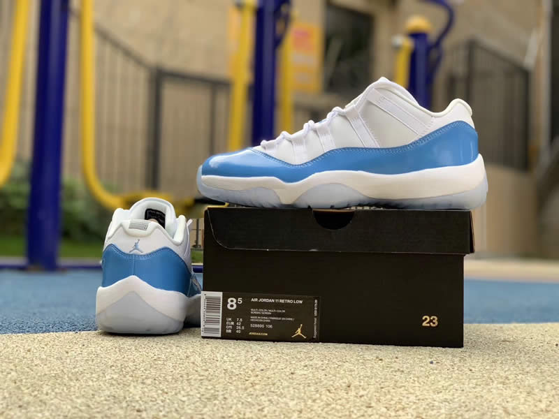 air jordan 11 low unc columbia blue white 528895-106 pics