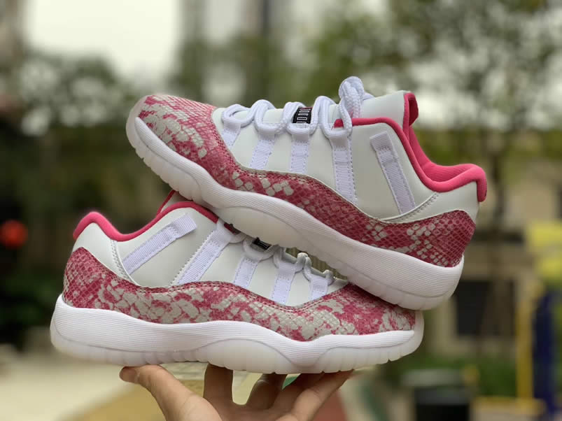 Air Jordan 11 Low Womens Wmns Snakeskin 2019 Pink Shoes Ah7860 106 (1) - newkick.vip