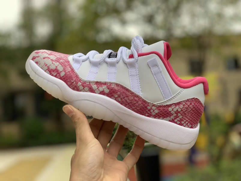 Air Jordan 11 Low Womens Wmns Snakeskin 2019 Pink Shoes Ah7860 106 (2) - newkick.vip