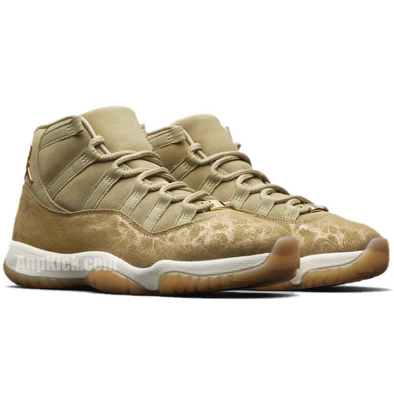 air jordan 11 netural olive lux green womens gs aj11 ar0715-200 offical pics