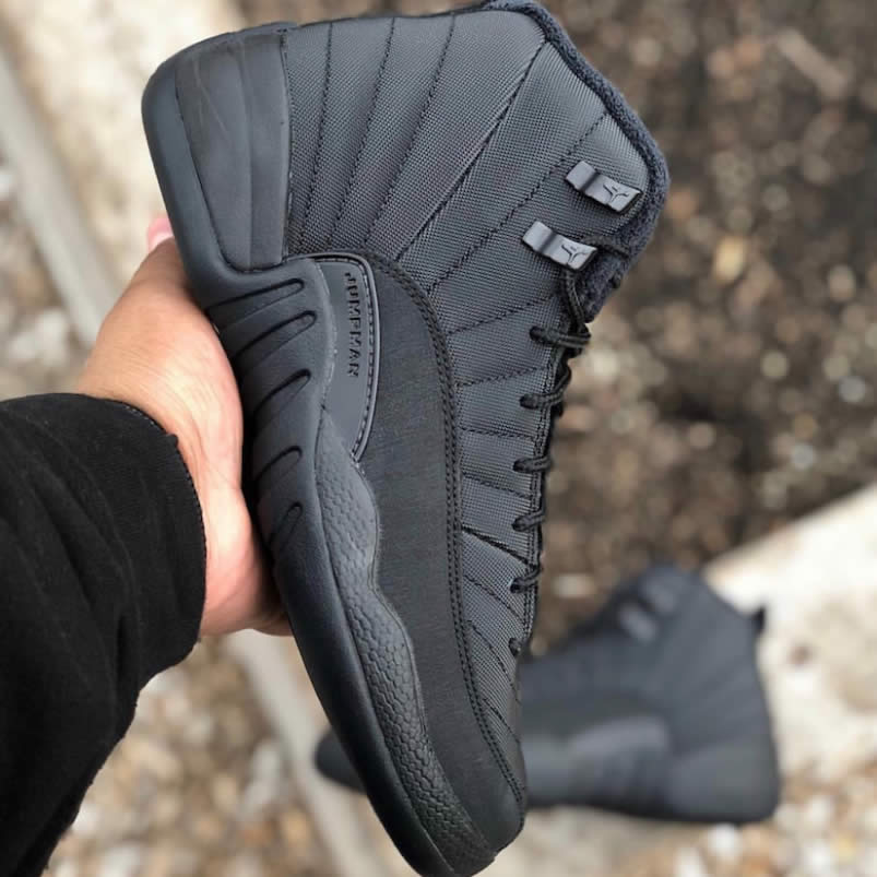 Air Jordan 12 'Winterized' Triple Black 2018 In Hand BQ6851-001