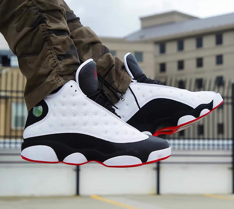 Air Jordan 13 'He Got Game' 2018 Black And White On Feet Outfit For Sale 414571-104