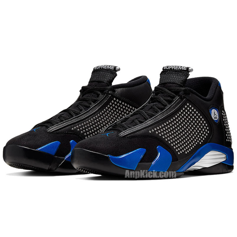 Supreme Air Jordan 14 Retro Black Blue Release Price Bv7630 004 (3) - newkick.vip