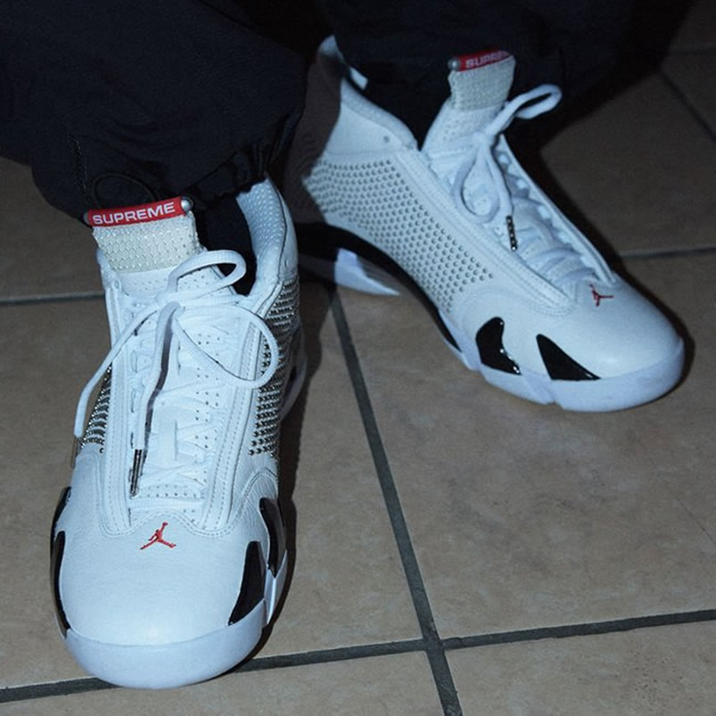 Supreme Air Jordan 14 Retro White On Feet Bv7630 106 (4) - newkick.vip