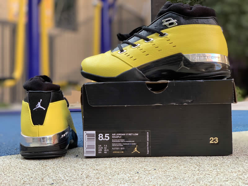 SoleFly x Air Jordan 17 Low 'Lightning' Shoes Yellow And Black