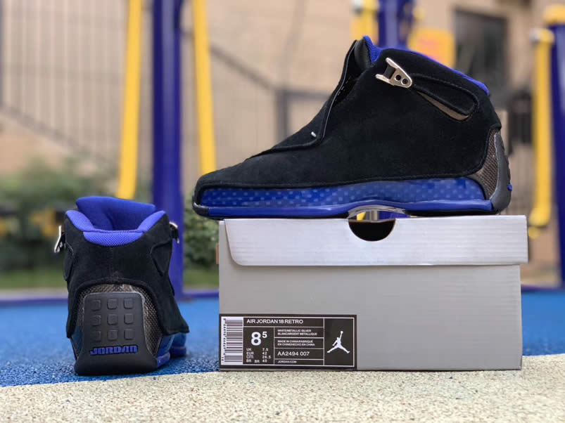 Air Jordan 18 'Black Sport Royal' Blue 2018 Release For Sale AA2494-007 Pics