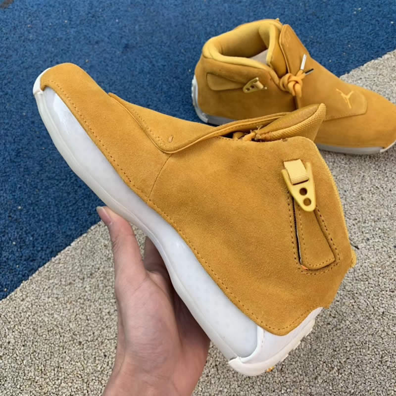 air jordan 18 toro yellow ochre suede aa2494-701 release date 2018 pics