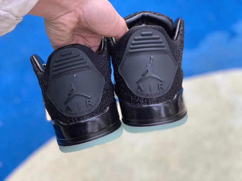 Air Jordan 3 Retro Flykit Black Glow On Feet For Sale AQ1005-001 Pics