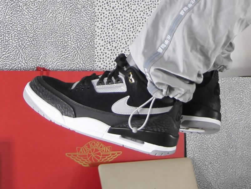 Air Jordan 3 Tinker 2019 Black Cement On Feet Ck4348 007 (1) - newkick.vip