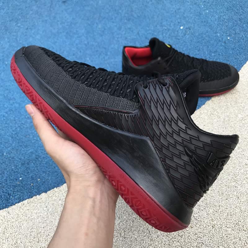 Air Jordan 32 Low Last Shot Red And Black Jordans Shoes AH3347-003 In Hand Medial