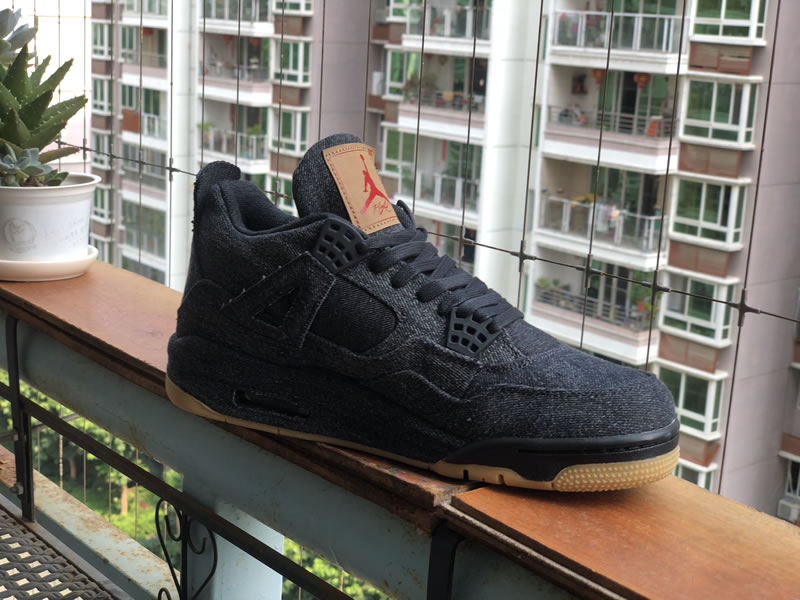 Levi's x Air Jordan 4 'Black Denim' Review Head Side Images