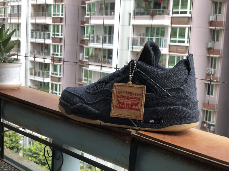 Levi's x Air Jordan 4 'Black Denim' Review Side Images