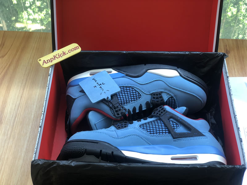 Travis Scott Cactus Jack x Air Jordan 4 'Houston Oilers' University Blue For Sale