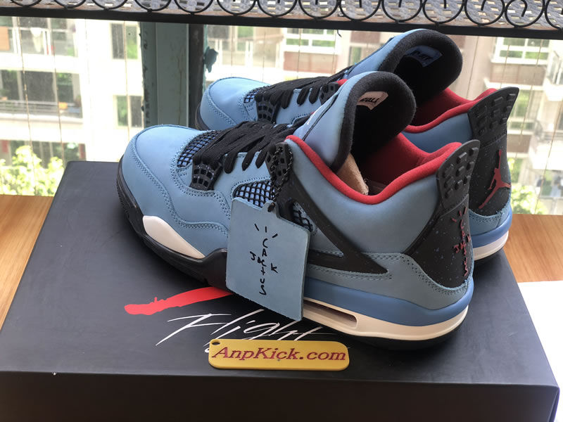 Travis Scott Cactus Jack x Air Jordan 4 'Houston Oilers' University Blue For Sale Side Behide Image