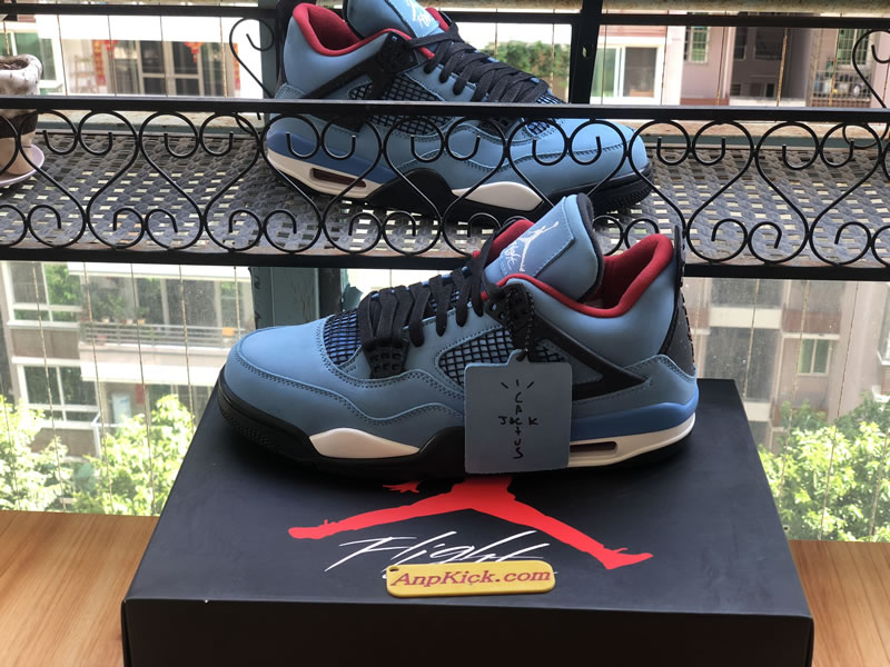 Travis Scott Cactus Jack x Air Jordan 4 'Houston Oilers' University Blue For Sale Side Image