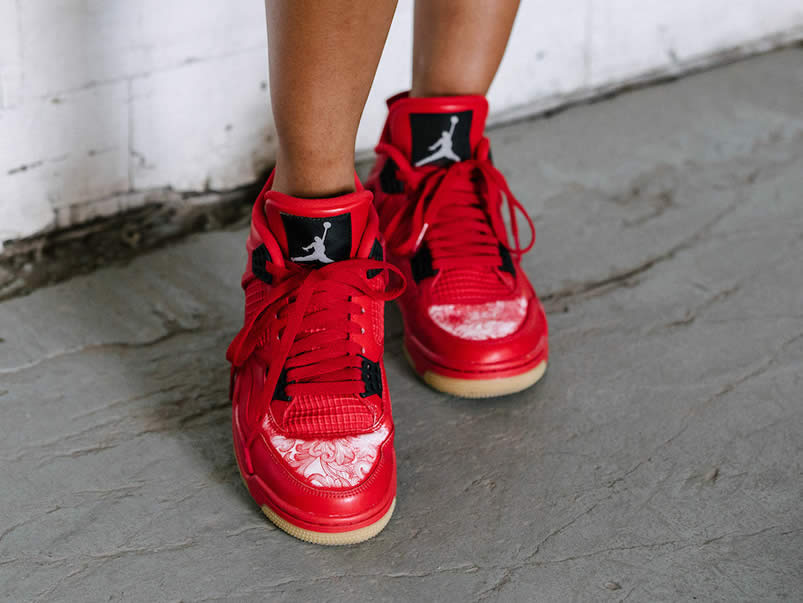 Air Jordan 4 NRG 'Singles Day' 2018 Fire Red On Feet AV3914-600