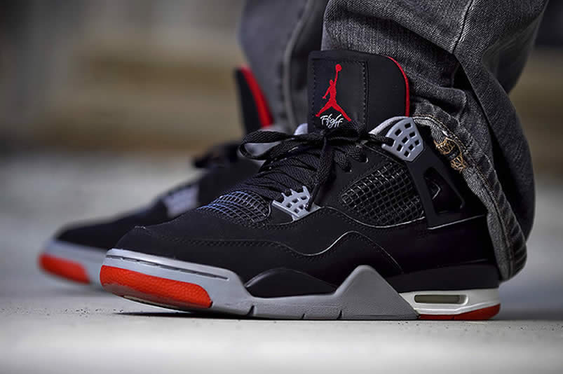 Air Jordan Retro 4 'Bred' 2019 On Feet 308497-060