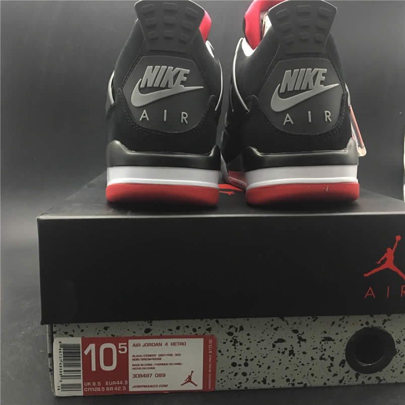 Air Jordan Retro 4 'Bred' 2019 Release Date 308497-060 Pics