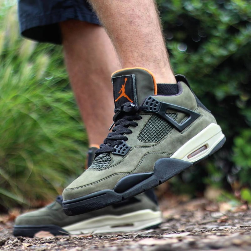 Undefeated Air Jordan 4 Retro Jordan Iv Undftd Deep Green On Feet Jbm351 M1 (2) - newkick.vip