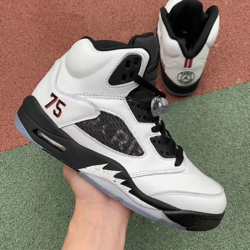 Air Jordan 5 Paris Saint Germain Friends Family Psg White Av9175 101 Detail Pics (7) - newkick.vip