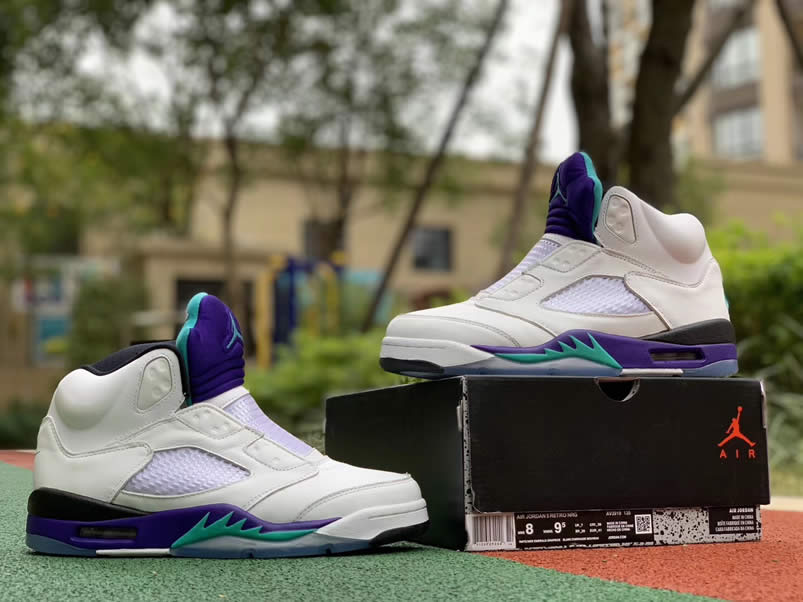 Air Jordan 5 Retro NRG 'Fresh Prince' White Grape AV3919-135 Pics