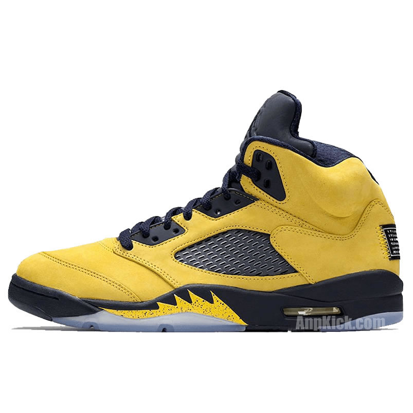 Air Jordan 5 Sp Yellow Michigan 2019 Inspire Cq9541 704 (1) - newkick.vip