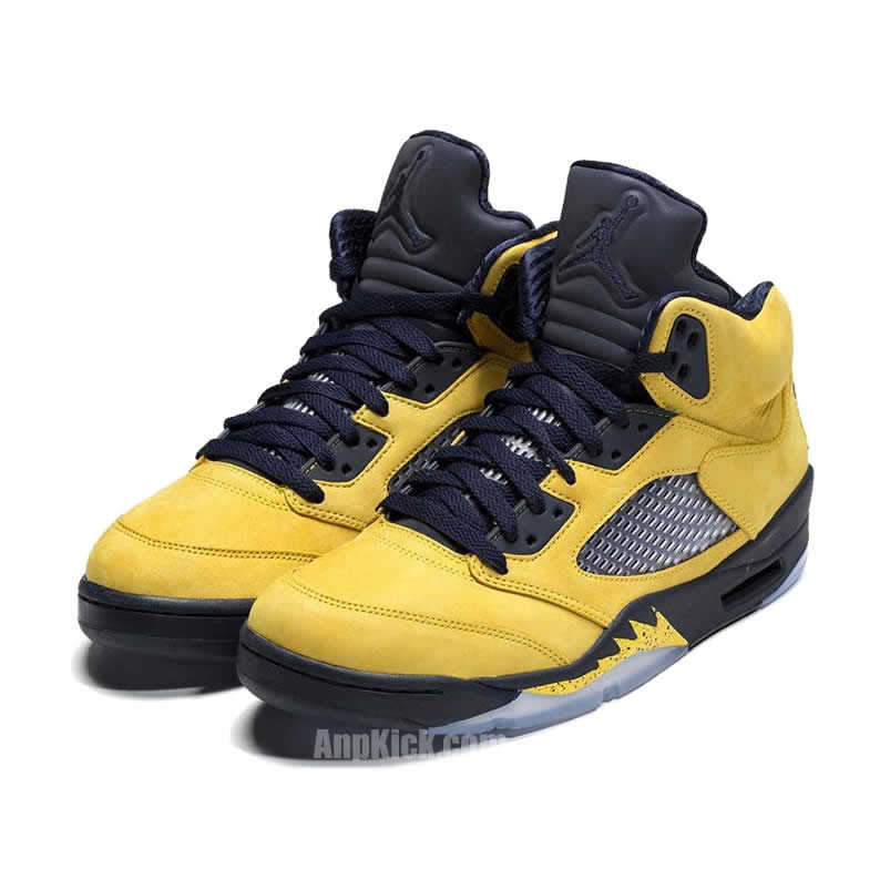 Air Jordan 5 Sp Yellow Michigan 2019 Inspire Cq9541 704 (3) - newkick.vip