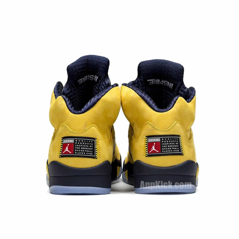 Air Jordan 5 Sp Yellow Michigan 2019 Inspire Cq9541 704 (4) - newkick.vip