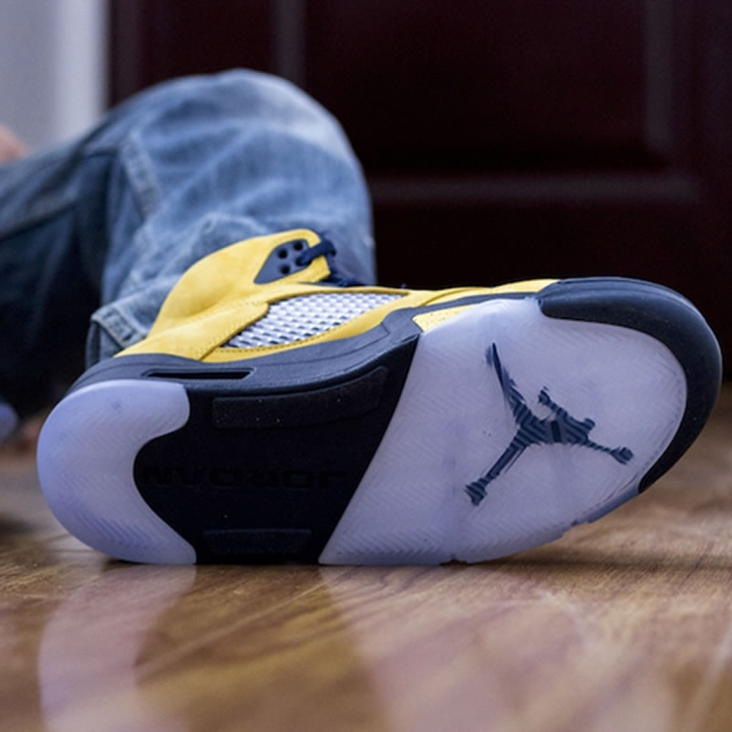 Air Jordan 5 Sp Yellow Michigan 2019 Inspire On Feet Cq9541 704 (3) - newkick.vip