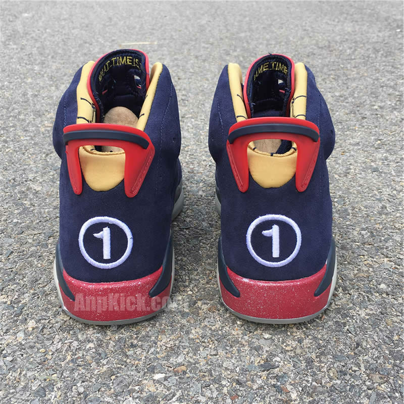 air jordan 6 retro db doernbecher navy blue and red detail image (11)