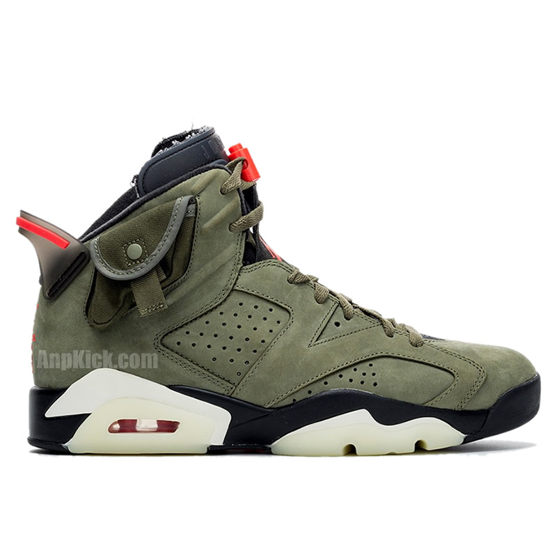 Travis Scott Air Jordan 6 Olive Cactus Jack For Sale Cn1084 200 (2) - newkick.vip