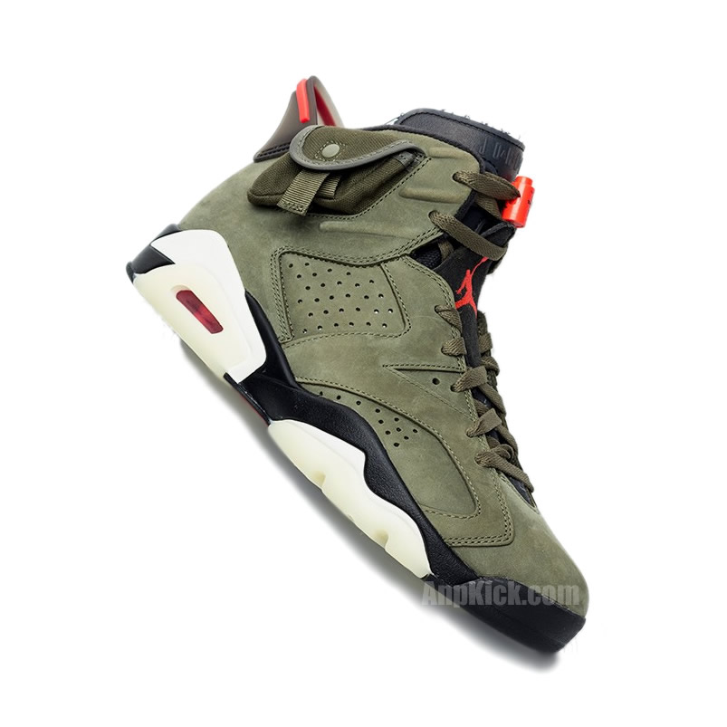 Travis Scott Air Jordan 6 Olive Cactus Jack For Sale Cn1084 200 (3) - newkick.vip