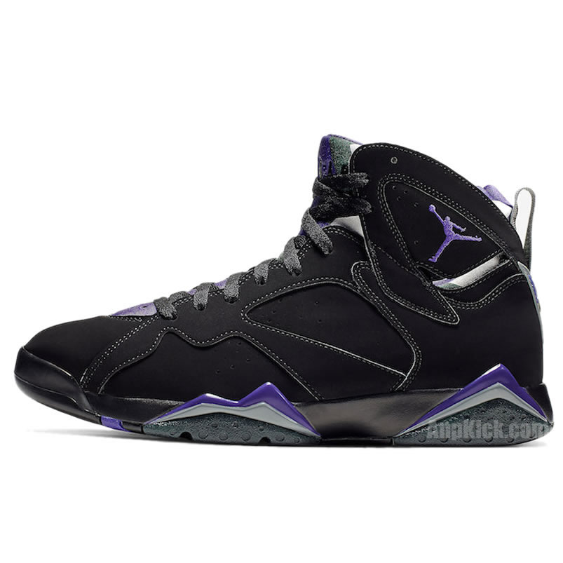 Air Jordan Retro 7 Ray Allen Pe Black And Purple 304775 053 (1) - newkick.vip