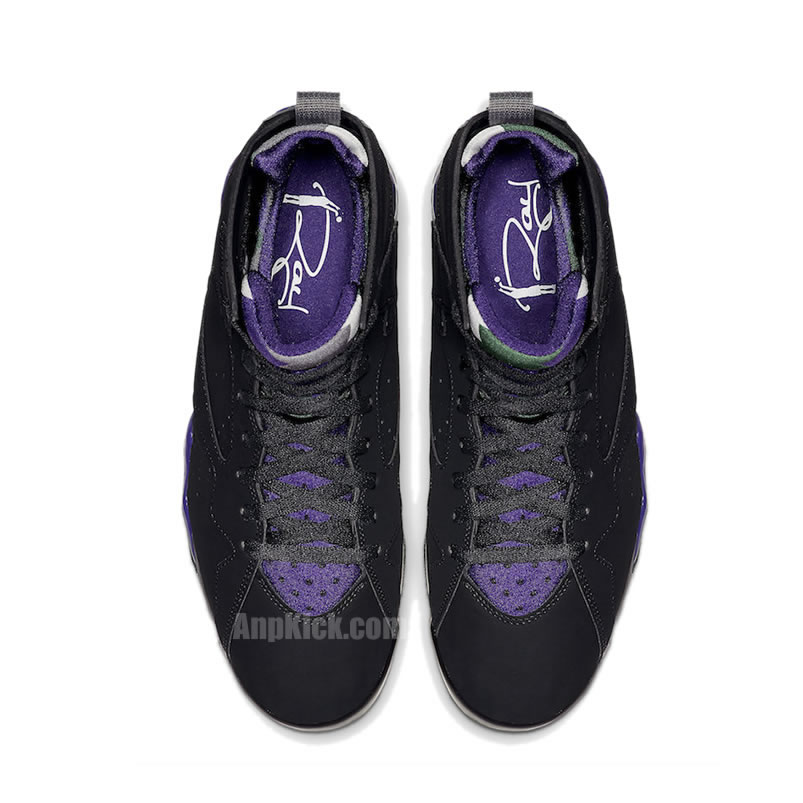 Air Jordan Retro 7 Ray Allen Pe Black And Purple 304775 053 (4) - newkick.vip