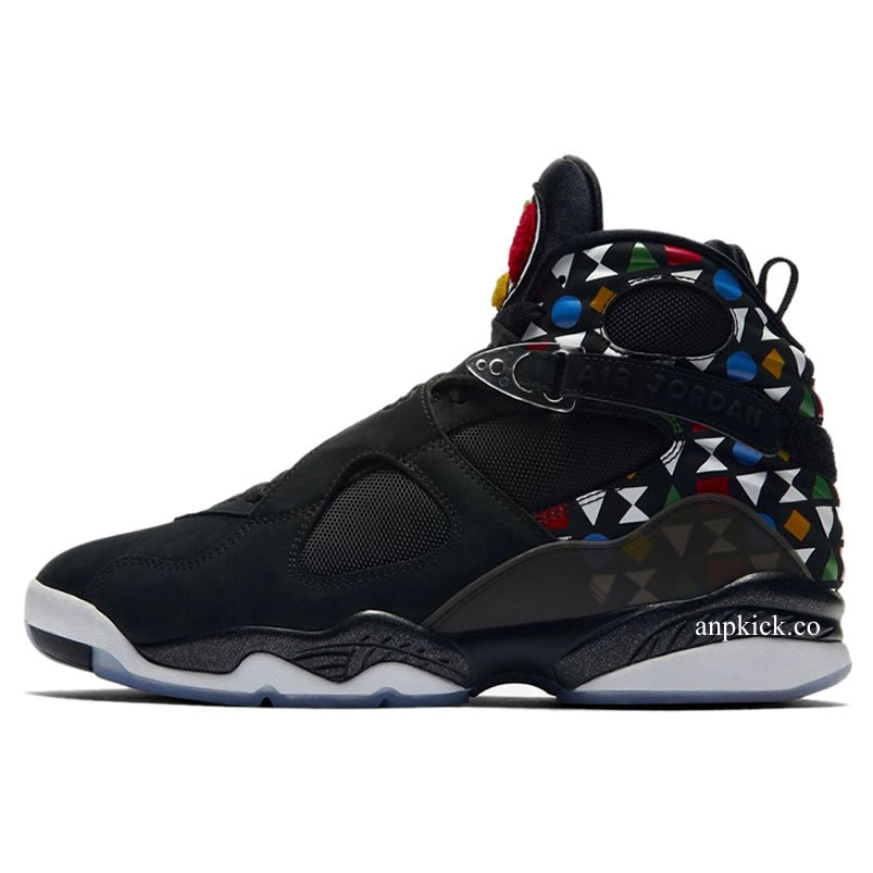 Air Jordan 8 Quai 54 Friends And Family Black White Aj8 Cj9218 001 (1) - newkick.vip