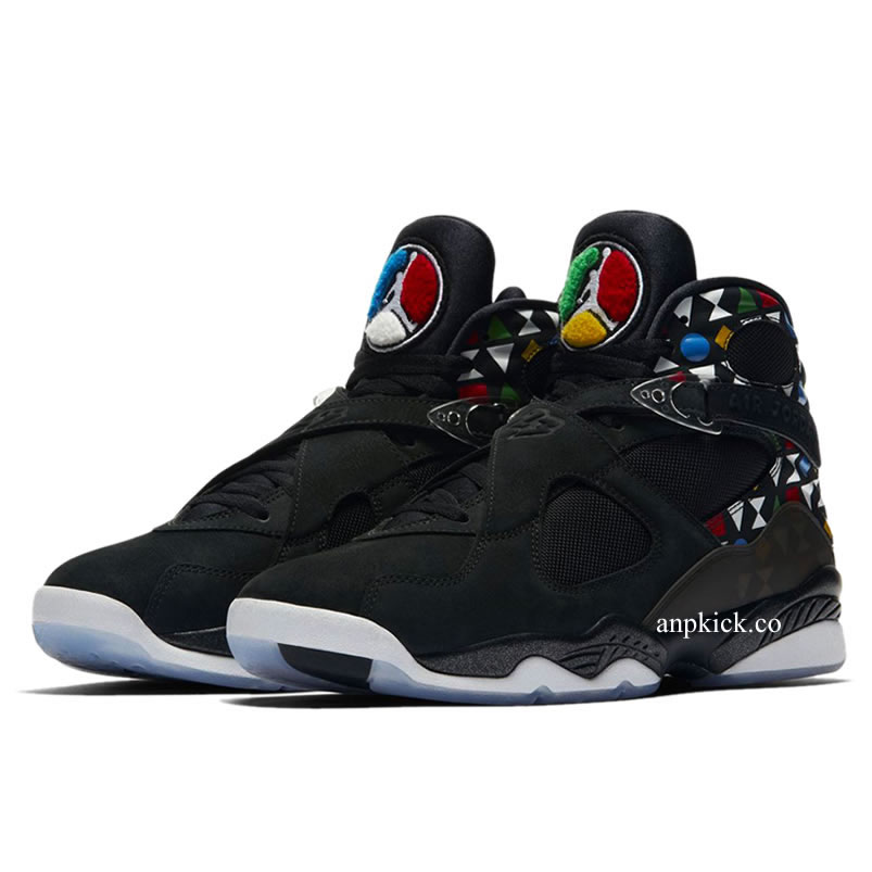 Air Jordan 8 Quai 54 Friends And Family Black White Aj8 Cj9218 001 (3) - newkick.vip