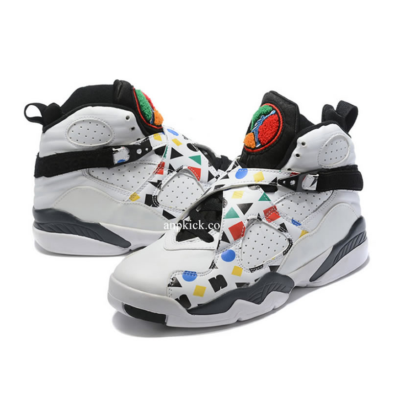 Air Jordan 8 Quai 54 Friends And Family White Black Aj8 Cj9218 100 (2) - newkick.vip