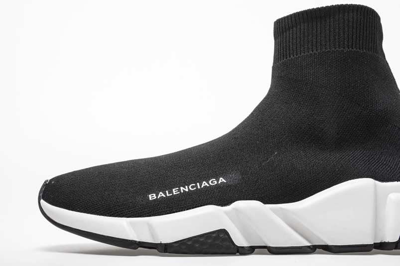 Balenciaga Shoes Like Socks High Top Speed Runners Black/White 494371W05G0 Pics