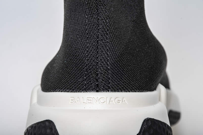 Balenciaga Shoes Like Socks High Top Speed Runners Black/White 494371W05G0 Pics