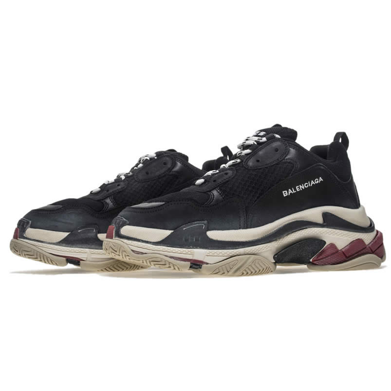 Balenciaga Triple S Sneakers Black Red Shoes 483513w06e1 1000 (3) - newkick.vip