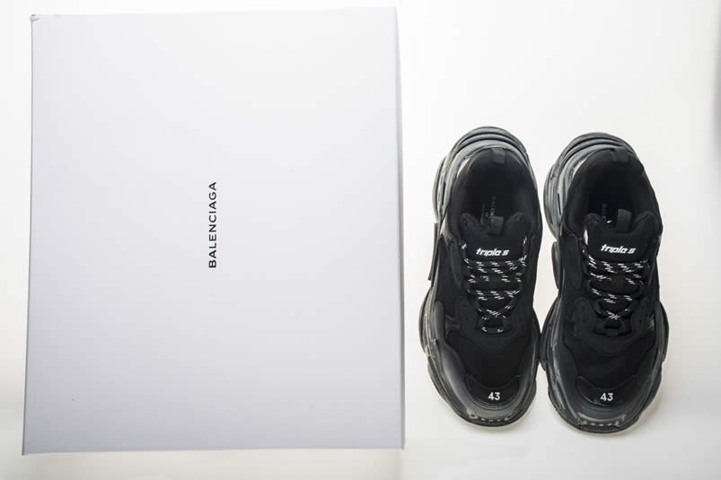 Balenciaga Triple S Sneakers Black Shoes 512176w09o1 1000 (35) - newkick.vip