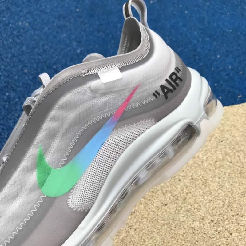 Off White Nike Air Max 97 Green Grey Mens Womens Shoes AJ4585-012 Medial