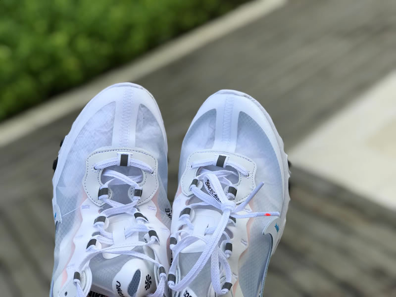 Off White x Nike React Element 87 White/Cone-Ice Blue AQ0068-100