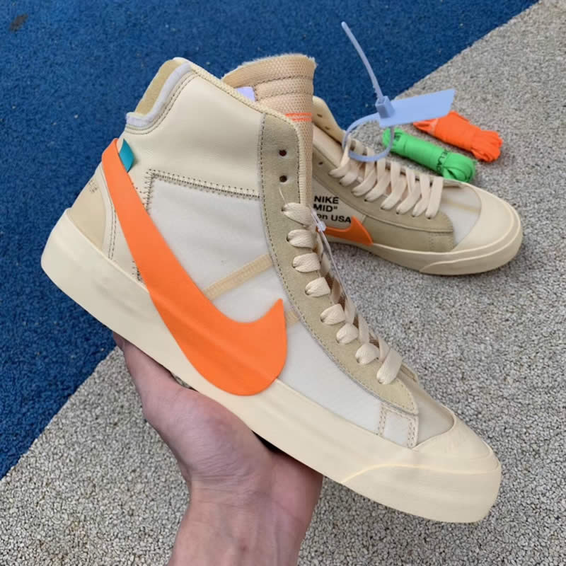 nike blazer mid off white all hallows eve orange aa3832 700 detail picture