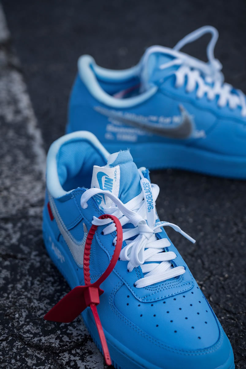 Off White Nike Air Force 1 Low Mca Blue For Sale Ci1173 400 (5) - newkick.vip