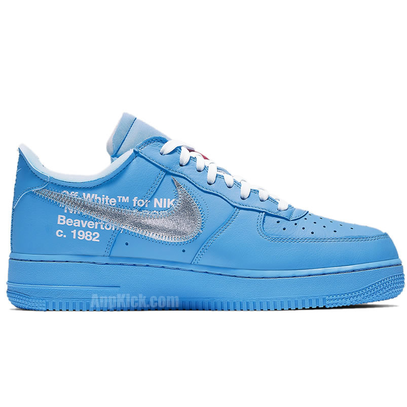 Off White Nike Air Force 1 Low Mca University Blue For Sale Ci1173 400 (2) - newkick.vip