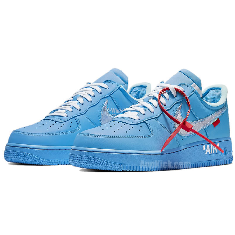 Off White Nike Air Force 1 Low Mca University Blue For Sale Ci1173 400 (3) - newkick.vip