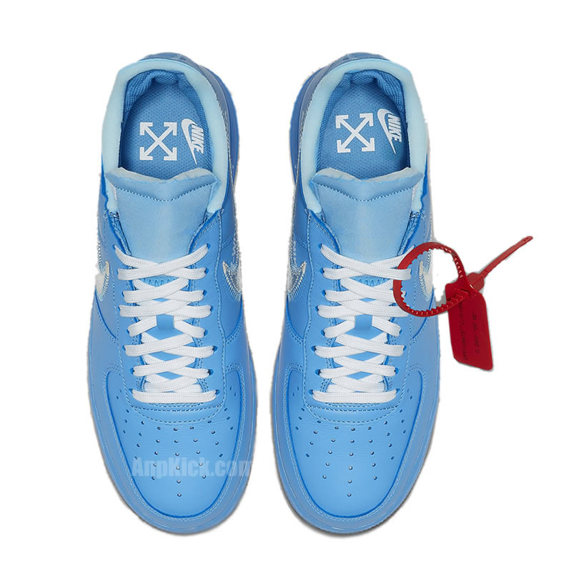 Off White Nike Air Force 1 Low Mca University Blue For Sale Ci1173 400 (4) - newkick.vip