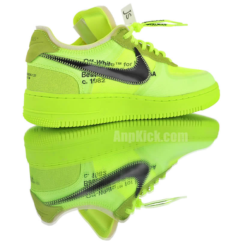 Off-White x Nike Air Force 1 Low 'Volt' Green Release Date AO4606-700