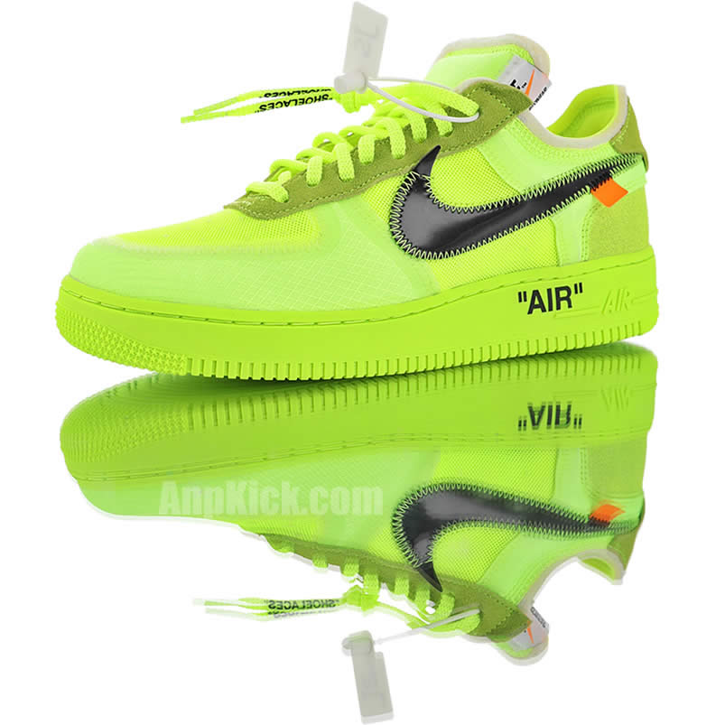 Off-White x Nike Air Force 1 Low 'Volt' Green Release Date AO4606-700